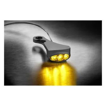 cafe 4 racer - Armature Indicator HD Dyna / Softail / Touring Type1 "Streak" Tinted Pair - HS MOTO Germany Handlebar indicators 4251352671110