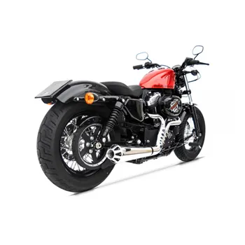cafe 4 racer - Zard, Racing Slip-Ons with Black Alu End Caps. Polished - ZARD Exhaust systems 