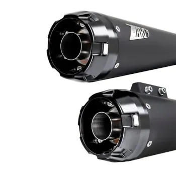 cafe 4 racer - Zard, M8 Softail 2-2 slip-on muffler set. Matte black - ZARD Exhaust systems 