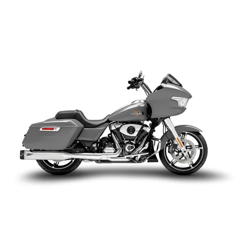 cafe 4 racer - Zard, Racing Slip-Ons with Black Alu End Caps. Chrome - ZARD Exhaust systems 