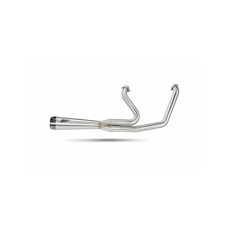 cafe 4 racer - Zard, M8 Softail 2-1 Short Cone exhaust system. Plain - ZARD Exhaust systems 