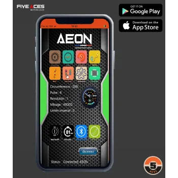 cafe 4 racer - AEON -  CLASSIC Anodized  - FIVEACES MOTOR CLUB France AEON 