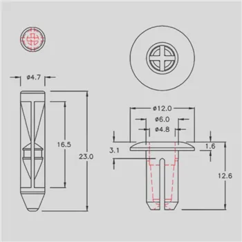Expansion Screws PVC 6mm Black