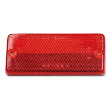cafe 4 racer - Reflector Set "Track" red hexagonal with edge with holder L 125 x 18 - HS MOTO Germany Reflectors 4251926911161