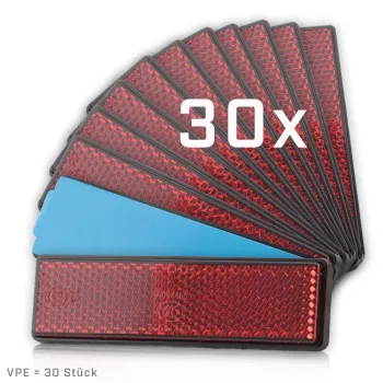 cafe 4 racer - Reflector "Classic" red rounded without frame Dimensions: 96 x 24 x 9 - HS MOTO Germany Reflectors 4251352603401