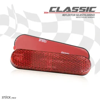 cafe 4 racer - SHINY REFLECTOR,RECTANGULAR,132X13MM,RED - Shin Yo Reflectors 4054783231836