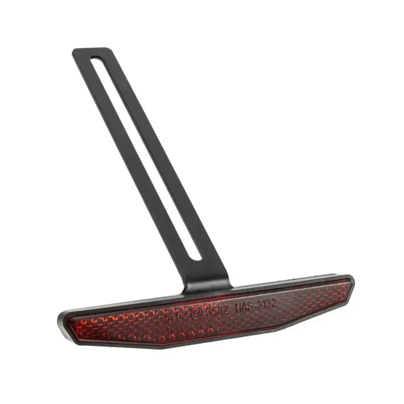 cafe 4 racer - Reflector Set "Spirit" red hexagonal with edge with holder L 125 x 18 - HS MOTO Germany Reflectors 4251926907904