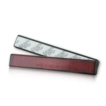 cafe 4 racer - Reflector "Stripe" rectangular red with border Dimensions: 102.5x15.3x7mm self-adhesive E-approved - HS MOTO Germany Reflectors 4251352626394