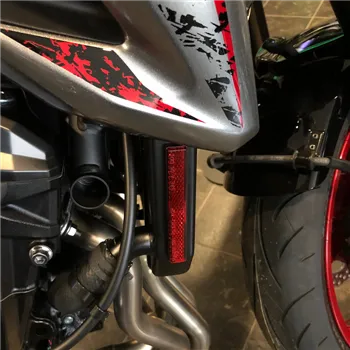 cafe 4 racer - Reflector "Stripe" rectangular red with border Dimensions: 102.5x15.3x7mm self-adhesive E-approved - HS MOTO Germany Reflectors 4251352626394