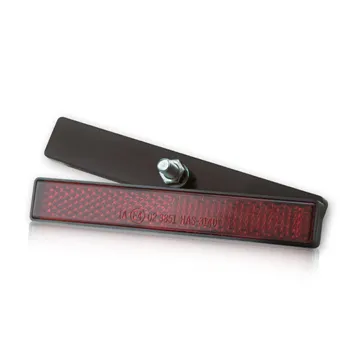 Reflector "Stripe" rectangular red with border Dimensions: 102.5 x 15.3 x 7mm