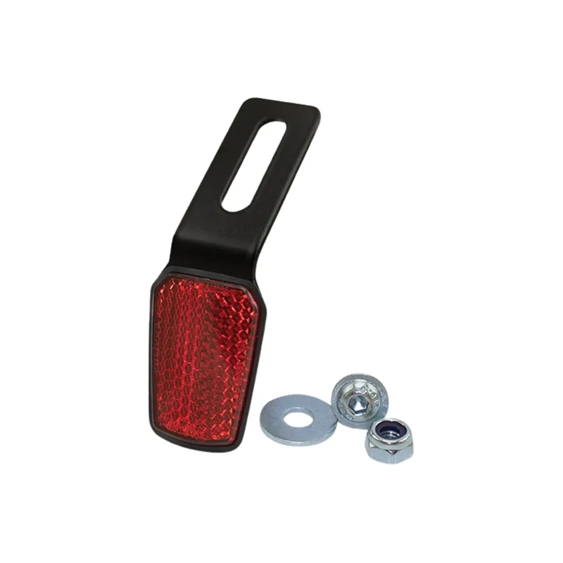 cafe 4 racer - Reflector Set "Shield" red trapezoidal with bracket S 28 x 55 x 4.7 - HS MOTO Germany Reflectors 4251926911604