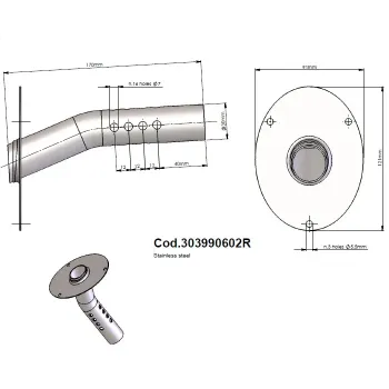 cafe 4 racer - 2x Exhaust Muffler Springs 6.8cm 2x welding fasteners - Cafe4Racer Accessories 