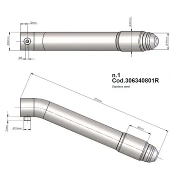 cafe 4 racer - 42mm Steel Exhaust DB Killer - Silver - Cafe4Racer Accessories 