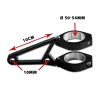 cafe 4 racer - Sada držáků lampy CNC hliník černý Ø: 50-54mm 4 černé svorky a 2 držáky - HS MOTO Germany Držáky světlometů 4251352602237