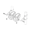 cafe 4 racer - Sada držiakov lampy CNC hliník čierny Ø: 50-54mm 4 čierne svorky a 2 držiaky - HS MOTO Germany Držiaky svetlometov 4251352602237