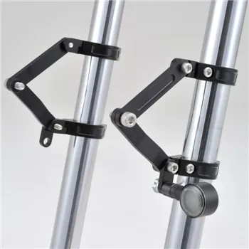 cafe 4 racer - CNC Lamp Holder Set Aluminum Black Fork Ø 35mm 4 x Black Clamps + - Daytona Headlights  brackets & holders   4251926903142
