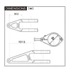 cafe 4 racer - Sada držáků lampy CNC dlouhá černá Ø: 39mm 4 svorky a 2 držáky - Daytona Držáky světlometů 4251352631619