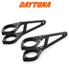 cafe 4 racer - Sada držiakov lampy CNC dlhá čierna Ø: 49mm 4 svorky a 2 držiaky - Daytona Držiaky svetlometov 4251352631589