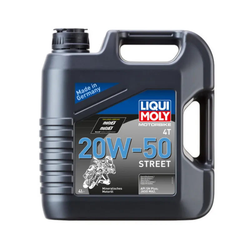 cafe 4 racer - LIQUI MOLY 4T 20W-50 Street Vyvinutý pre vzduchom a vodou chladené 4-taktné motory s normálnym až zvýšeným - Liqui Moly Liqui Moly 4100420016967