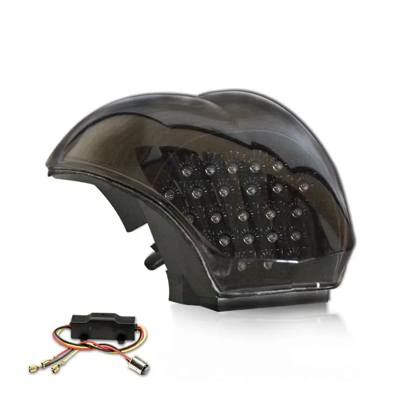 cafe 4 racer - LED Tail Light BMW K1200S/R / K1300S/R / etc. Tinted Reflector Black E-approved - HS MOTO Germany Model Rear lights 4251352607232