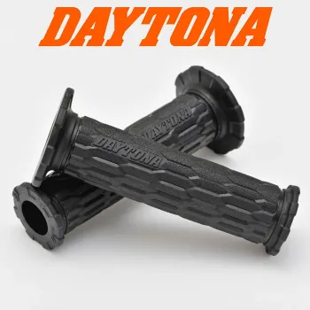 cafe 4 racer - Grip Rubber "Glossy" 7/8 / 22mm Red ABS/Rubber L: 125mm Open End - HS MOTO Germany 22mm &  7/8 inch 4251352602756