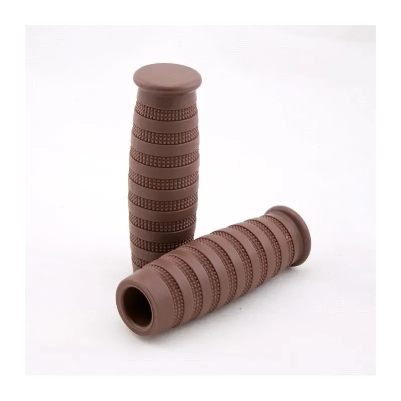 cafe 4 racer - Chopper Grip "Bobber III" 1 palec / 25,4 mm Hnědý Délka: 125 mm Uzavřený - HS MOTO Germany 25,4mm & 1 inch 4251352632395