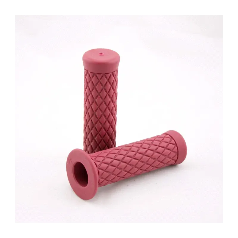 cafe 4 racer - Gumený grip "Diamond" 7/8 palca / 22 mm Červená guma D: 125 mm Uzavretý - HS MOTO Germany 22mm & 7/8 inch 4251352632340