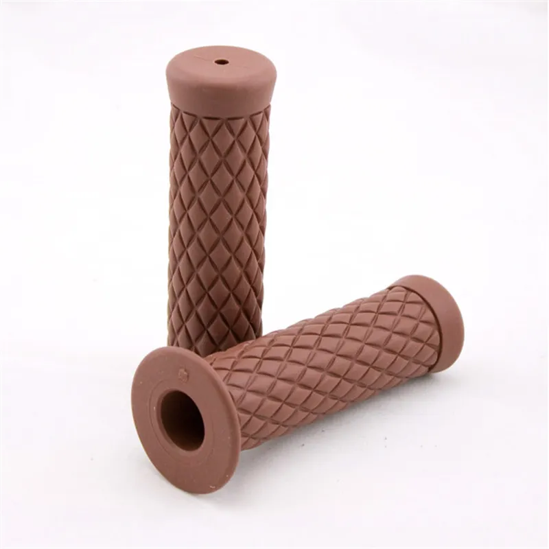 cafe 4 racer - Grip Rubber "Diamond" 1 Inch / 25.4mm Brown Length: 125mm Closed - HS MOTO Germany 25,4mm & 1 inch  4251926911437