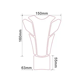 cafe 4 racer - Keiti Tankpad "transparentní" KT3500C Typ 4 6-dílný - Keiti Boční ochranná & Popruhy  nádrže 4251352626110