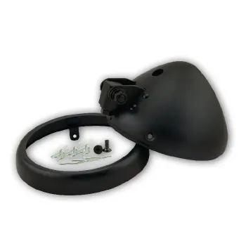 cafe 4 racer - 7" kryt světlometu matně černý Nevo style - boční montáž - HS MOTO Germany Kryty světlometů 4251352668554