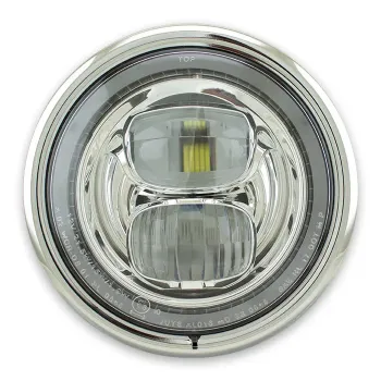 cafe 4 racer - 5-3/4 Harley Headlight 5.75" Led Headlamps insert black - Cafe4Racer LED Headlight & inserts 