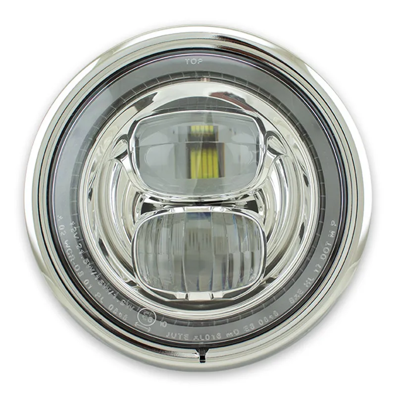 cafe 4 racer - LED světlomet "Pearl" 5-3/4" 5-3/4&quot chrom LED M8 boční Ø 165mm E-schválený - HS MOTO Germany Světla LED 4251352631763