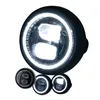 cafe 4 racer - LED Headlight "Pearl" 5-3/4" 5-3/4&quot matte black LED M8 side Ø 165mm E-approved - HS MOTO Germany LED Headlight & inserts 4251352631749