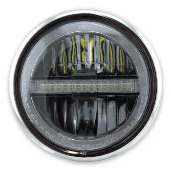 cafe 4 racer - 5-3/4 Harley Headlight 5.75" Led Headlamps insert white - Cafe4Racer LED Headlight & inserts 