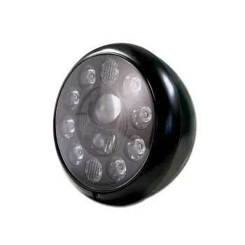 cafe 4 racer - SHIN YO chrome headlight BULLET LONG with visor - Shin Yo Headlights bottom mount 4054783029891