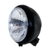 cafe 4 racer - Headlight "Groove" 7" H4 black clear parking light 4W bottom M10 E-approved - HS MOTO Germany Headlights bottom mount 4251352609304