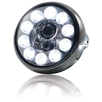 cafe 4 racer - Jasný, 7palcový LED světlomet. Černá - MCS Světla LED 