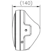 cafe 4 racer - Přední světlo "LTD-Style" 7" H4 chromované čiré sklo boční M8 E-schválené - HS MOTO Germany Přední světla s bočním uchycením 4251352605269