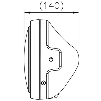 cafe 4 racer - Headlight "LTD" 7" Parking Light 4W Chrome Diffuser Glass Side M8 H4 E-approved - HS MOTO Germany Headlights side mount 4251352600721