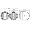 cafe 4 racer - Headlight Set 3.5" Ø 90 H4/H7 Black - HS MOTO Germany Headlights side mount 4251352613110