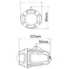 cafe 4 racer - Elipsovitý predný svetlomet "Photon" čierny hliníkový kryt Ø38mm stretávacie svetlo E9 univerzálny schválený - HS MOTO Germany Prídavné svetlomety 4251352605856