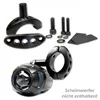 cafe 4 racer - Headlight Clamp for Motorcycles Black Aluminum Clamp Width approx. Ø 35-50 mm - HS MOTO Germany Extra Lights 4251352618580
