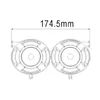 cafe 4 racer - Mounting Frame for 2 Ellipsoid Headlights + Wiring Harness Aluminum Black - HS MOTO Germany Extra Lights 4251352618610