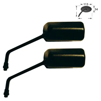cafe 4 racer - DAYTONA Handlebar end mirror D-4, čierny - Daytona Štandardné zrkadlá 
