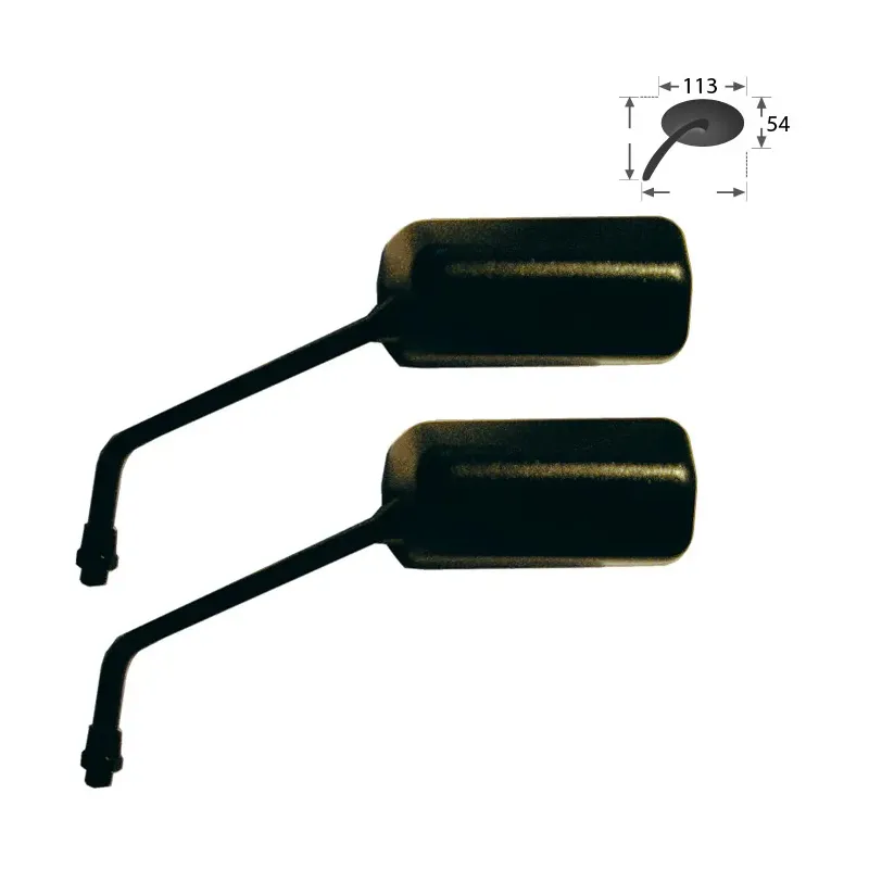 cafe 4 racer - F1 Zrkadlo 2 x M10-R čierne Pár 120 mm Rameno - HS MOTO Germany Štandardné zrkadlá 4251352613530