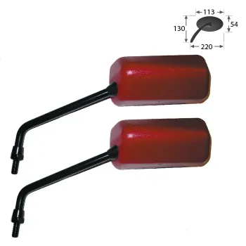 cafe 4 racer - DAYTONA Handlebar end mirror D-5, black - Daytona Standard mirrors 4251352657862