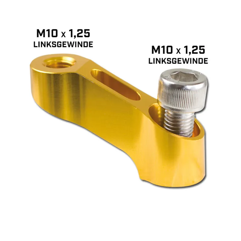 cafe 4 racer - Mirror Arm Extension Thread 1 x M10 x 1.25 Left-hand Thread / 1 x - HS MOTO Germany Accessories 4251352609236