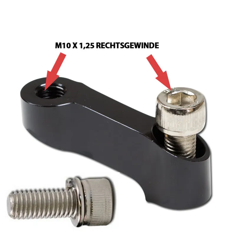cafe 4 racer - Mirror Arm Extension M10-R to M10-R or M10-L - HS MOTO Germany Accessories 4251352606075
