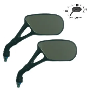 cafe 4 racer - Kuryakyn, Zombie mirror set. Chrome - KURYAKYN Standard mirrors 