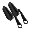 cafe 4 racer - Handlebar End Mirror "STREAM 10" D30 Black Aluminum Pair Adjustable Arm: 78mm 138 x 90mm - HS MOTO Germany Bar end mirrors 4251926907133
